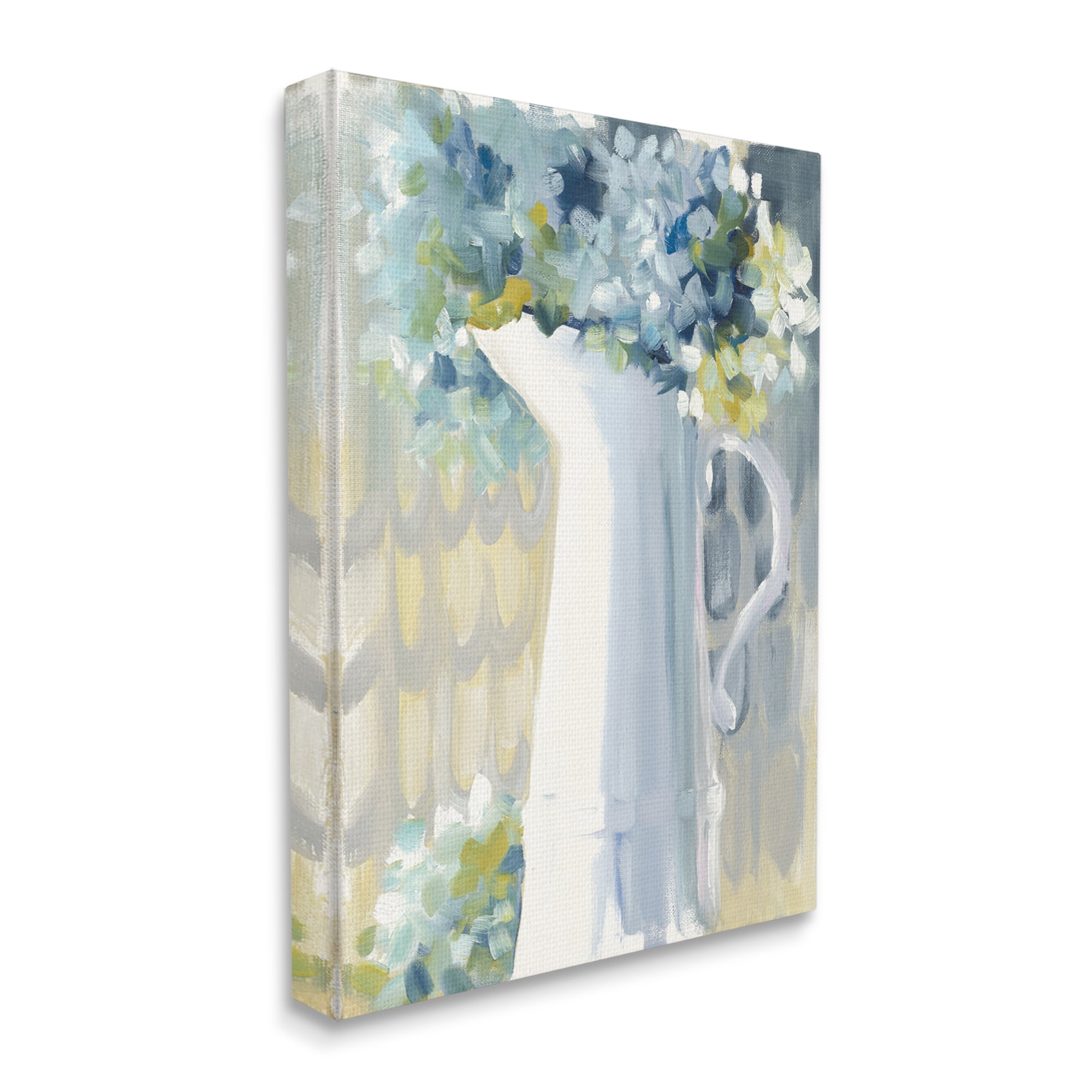 Stupell Industries Abstract Hydrangeas in Jug Botanical & Floral Painting Gallery Wrapped Canvas Art Print Wall Art, 30 x 40