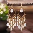 thumbnail image 3 of Dangle Earring Multicolor Long Tassel Earrings Women Engagement Party Jewelry, 3 of 6