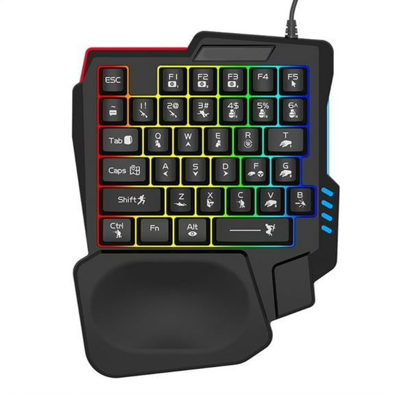 14-Key Mechanical Feel Gaming Keyboard Programmable One Hand keypad with Ergonomic Designing and RGB Backlight