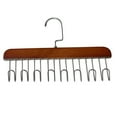 thumbnail image 2 of Percha de madera BLESIY para corbatas Soporte colgar Ahorro de espacio marrón oscuro, 2 of 8
