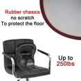 thumbnail image 2 of Set of 2 PU Leather Bar Stools Armrest Counter Stools Swivel Square Counter Height Barstools with Armrest Adjustable Hydraulic Bar Chairs with Upholstered Back & Seat, Black, 2 of 7