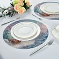 thumbnail image 4 of 15.4" Round Placemat Set of 1 Polyester Fabric Place Mats Non-Slip Dining Kitchen Table Mats for Kitchen Party Decor Santa Claus in Sleigh, 4 of 5