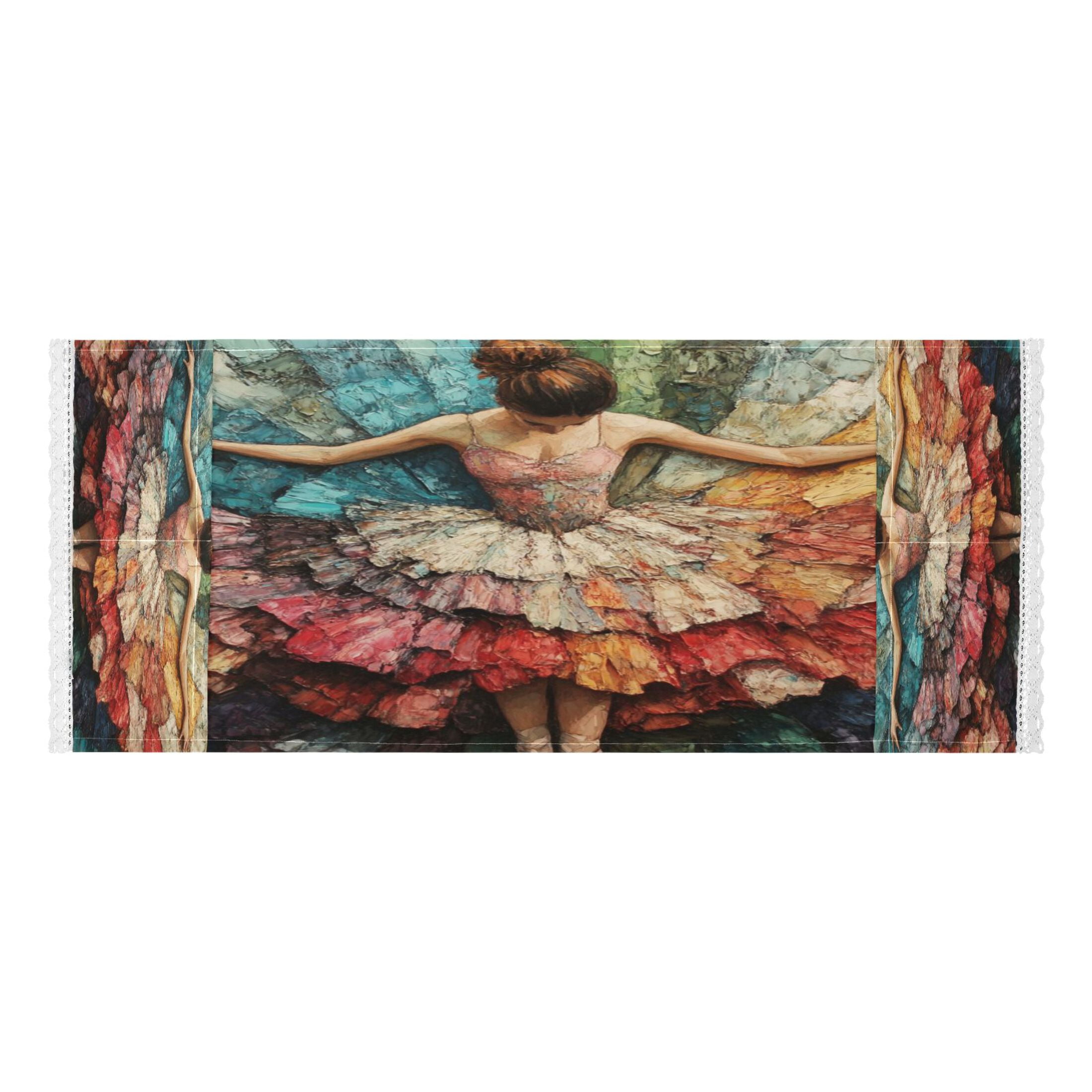 The Elegant BalletWasher and Dryer Covers Dust-Proof and Oil Resistant Fridge Cover with 4 Storage Pockets Washing Machine Top Cover for Laundry Kitchen Home 51.2 x 22 In