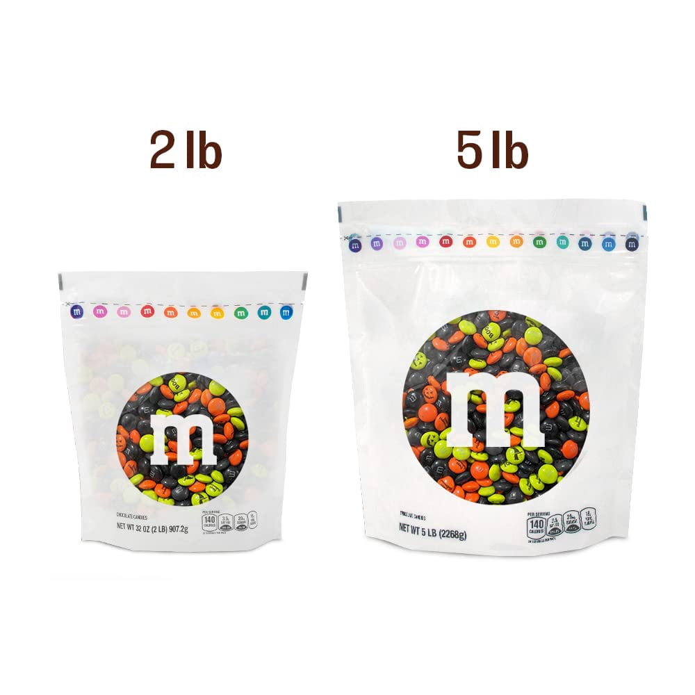M&M'S Halloween Milk Chocolate Candy, 2lb Resealable Bulk Bag
