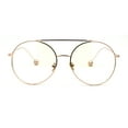 thumbnail image 3 of Lunettes de Mode Rétro pour Femmes à Monture Ronde en Métal Or Rose, 3 of 4