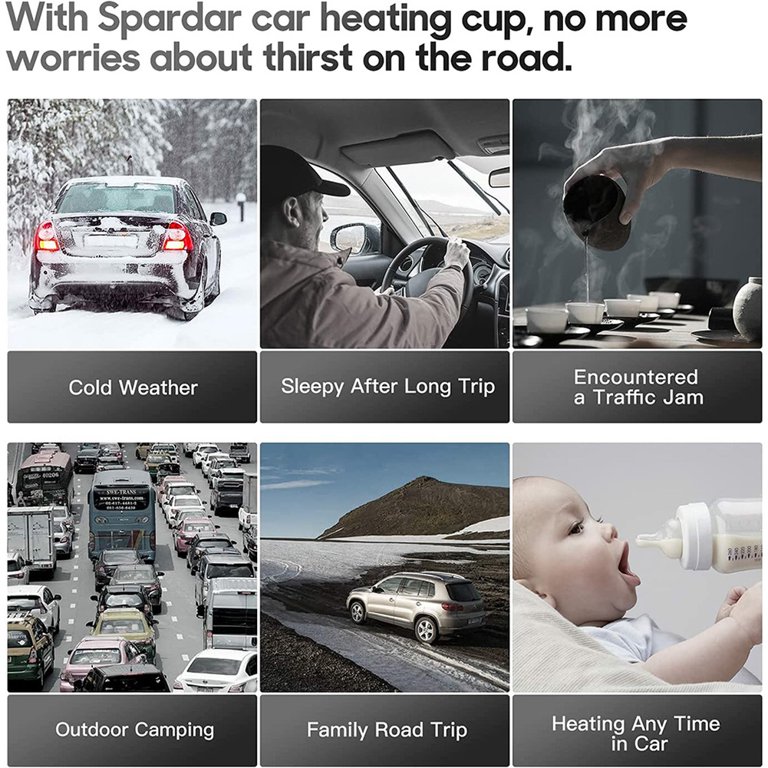12V car water kettle, Portable electric kettle cup,Quick water kettle and  travel kettle with temperature display screen for water, coffee, tea and  milk,Great gift for road trips,Black. - Walmart.com
