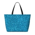 thumbnail image 2 of Honeii Blue Glitter for Tote Bag with Adjustable Strap,Beach Bag, Waterproof Sandproof Beach Tote Bag, Large Capacity Foldable Beach Bags, 2 of 7