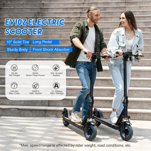自転車本体 EVERCROSS Electric Scooter EVERCROSS H5 10-in Solid Tires Foldable Electric Scooter with Seat