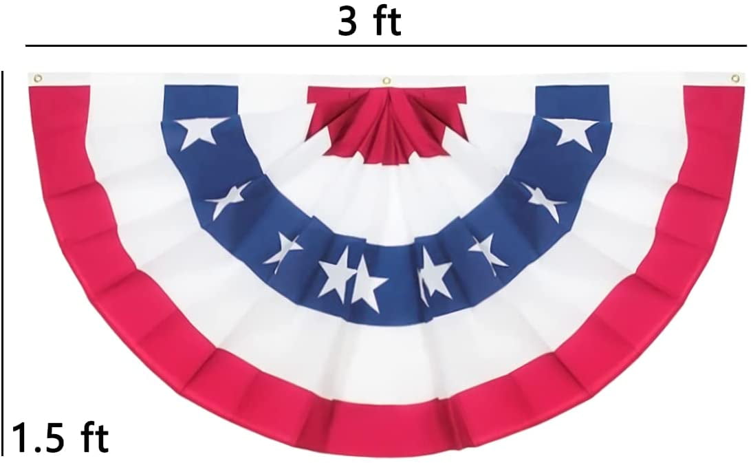 Funnlot American Flag 90 x 150 cm Patriotic Bunting Patriotic