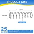 thumbnail image 2 of 25Pack Compression Spring, 304 Stainless Steel 7mm OD 0.8mm Wire 25mm Length Mechanical Spring for Shop Home Repair Project, Silver Tone, 2 of 5