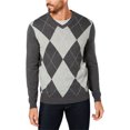 thumbnail image 1 of Club Room suéter de punto Argyle para hombre, gris, mediano, 1 of 1