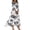 Light Gray, variant on WTOBBY Women's Floral Print V-Neck 3/4 Sleeve A-Line Beach Dress, Casual Maxi Sundress with Flowy Skirt for Summer Vacation,Gray XL