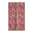 thumbnail image 1 of Floral Hanging Pocket Organizer, Flower Abstract Ornaments Funky Colors Print, Printed Polyester Storage Bag with Pockets, 21" x 31", Vermilion Pale Teal, 1 of 2