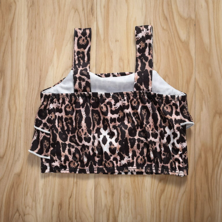2020 Fashion Denim Outfits for Toddler Baby Girls Sleeveless Leopard Crop  Tops vest Hipster Jean Pants Shorts Summer Clothes Set - Walmart.com