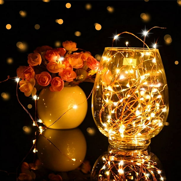 Koopower 2 Pack LED String Lights 16Ft 50 LED 8 Modes Copper Wire
