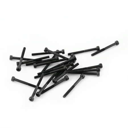

M3 Black Hex Socket Cap Head Screw Set 12.9 Grade Alloy Carbon Steel 4-50mm Industrial Fasteners Kit for Home Office Communication Equipment (M3*35mm)Partially Threaded) 24pcs)