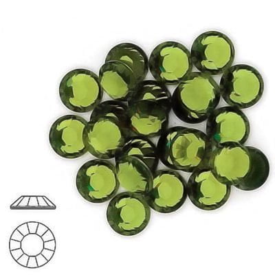 Olivine Austrian Crystal - OLIVINE HOTFIX 144 SWAROVSKI Rhinestones Crystals 20ss