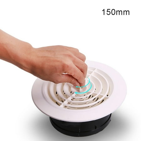 

Lierteer Round Air Vent Louver Grille Cover Outlet Adjustable Exhaust Vent Ventilation 150mm
