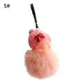 thumbnail image 2 of SPRING PARK Key Pendant Cute Sleep Baby Doll Keychain Bowtie Pompom Fur Fluffy Key Ring, 2 of 7