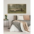 thumbnail image 6 of Drsoum Large 20x40in Natural Framed Wall Art Vintage Classical Oil Painting Sheep Herds and Shepherds Room Decor for Bedroom Living room, 6 of 6