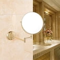 thumbnail image 2 of Wall Mirror, Wall Mounted Makeup Mirrors,8 Inch Double Sided Vanity Mirrors with Magnifying,Bathroom Extendable Swivel Mirrors,Black,5X, 2 of 5