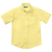 Classroom School Uniforms Adult Short Sleeve Oxford Shirt 57664, 2XL, Yellow