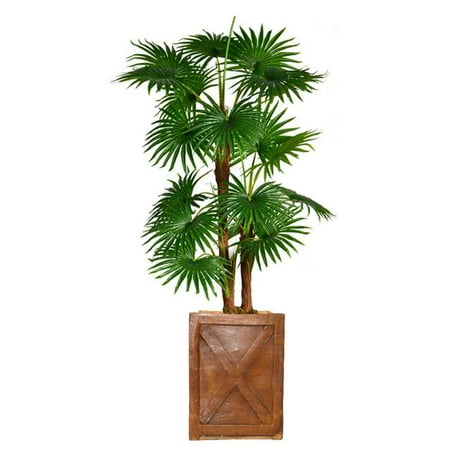 57 Tall Fan Palm Tree Artificial Indoor Outdoor Decor Faux