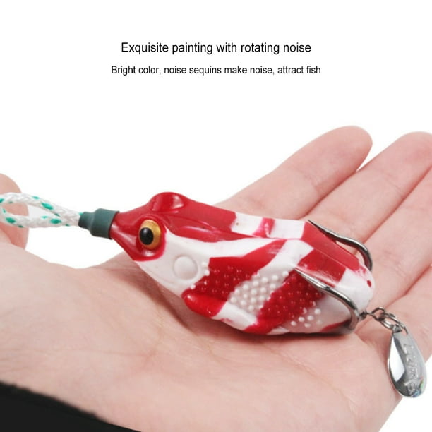 Youkk Fishing Lures Lifelike Toad Thunder Frog Animal Bait Eye-catching  Vivid Realistic Tackle Accessories Fish Fittings Green White Orange Green 
