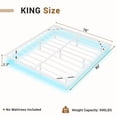 thumbnail image 4 of Mabor Floating Bed Frame King Size Metal Platform Bed with LED Lights for Bedroom, No Box Spring Needed, White, 4 of 8