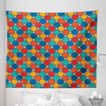 thumbnail image 1 of Geometric Tapestry, Design of Hexagonal Pattern Colorful Composition with Octagons and Square Shapes, Fabric Wall Hanging Decor for Bedroom Living Room Dorm, 5 Sizes, Multicolor, by Ambesonne, 1 of 1