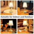 thumbnail image 3 of Walchoice Cordless Table Lamp, 3 Colors Dimmable LED Crystal Desk Lamp, 2500mAh Rechargeable Touch Lamp , Portable Night Light for Bedroom Living Room Restaurant Kitchen, Gold, 3 of 7