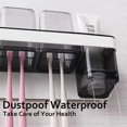 thumbnail image 3 of Toothbrush Holder Wall Mounted Large Capacity Multiple Toothbrush Holder For Bathroom 3 Cups Kids, 3 of 5