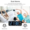 thumbnail image 3 of Reloj de Pared Digital de 9" con Temperatura, Humedad, Pantalla para Días Laborables, LED, Uso en Escritorio O Pared, 3 of 6