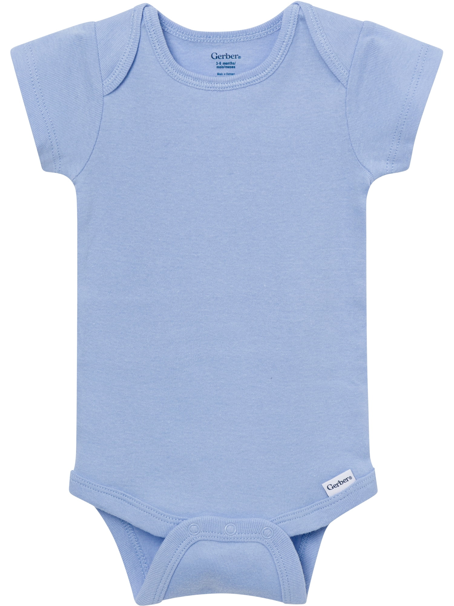 Gerber Baby Neutral Short Sleeve Onesies, 8-Pack, Sizes 0/3 Newborn - 12 Months