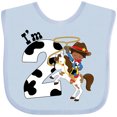 thumbnail image 3 of Inktastic I'm Two-cowboy Riding Horse Birthday Boys Baby Bib, 3 of 4