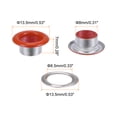 thumbnail image 2 of Unique Bargains 100PCS Grommets Eyelets 3/10 Inch (8mm) ID Hole Metal Self Backing Eyelet with Washers for Leather Orange, 2 of 7