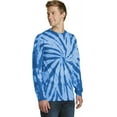 thumbnail image 4 of Port & Company Tie Dye Long Sleeve Tee-2XL (Royal), 4 of 6