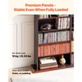 thumbnail image 3 of KFFKFF 8-Tier Media Storage Cabinet, 55.91 x 8.66 x 51.18 in Organizer for CDs, DVDs, Books, and Games, Multimedia Shelf for Living Room, Home Office, or Recording Room, Brown, 3 of 9