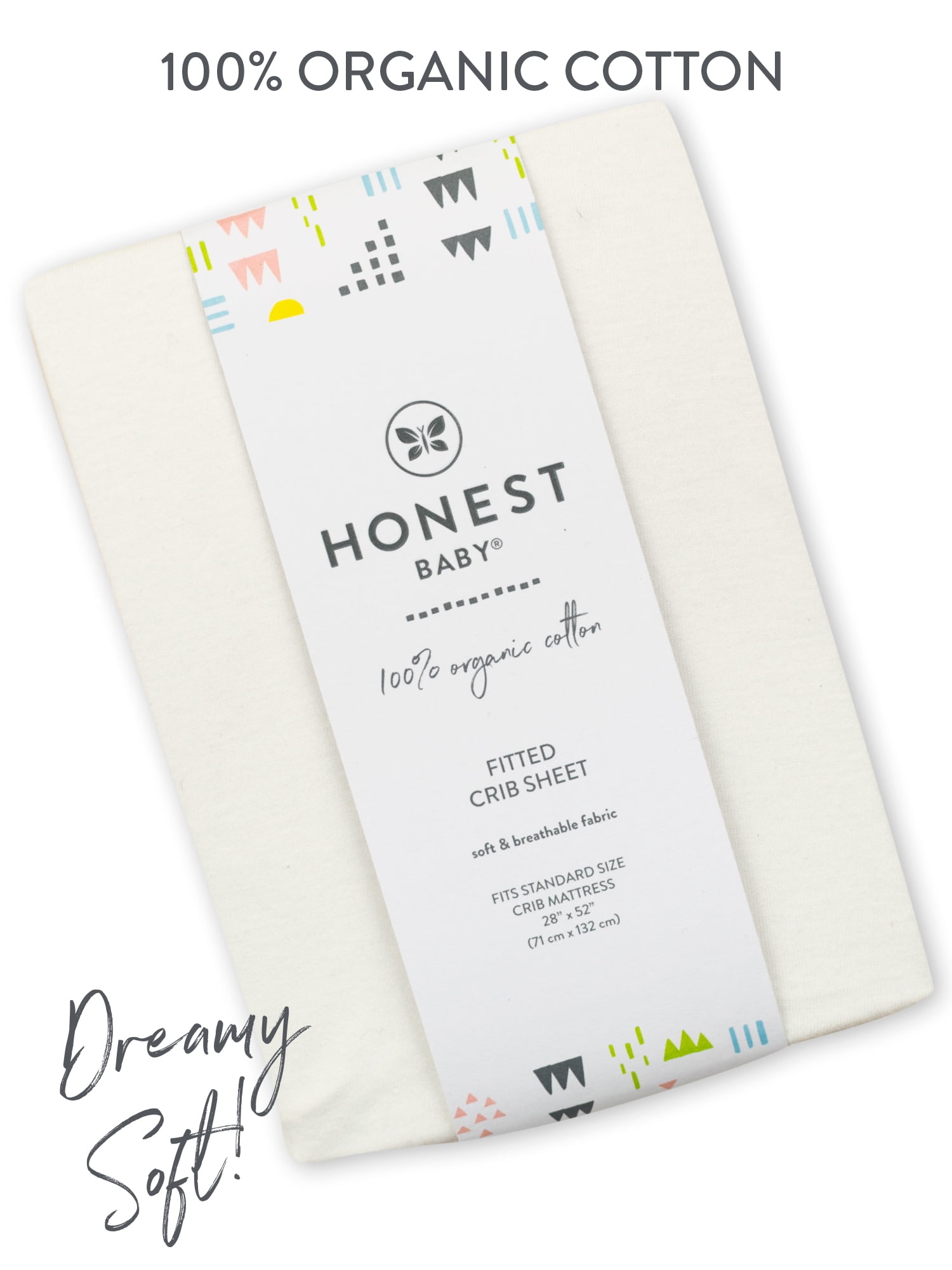 Honest Baby Clothing Organic Cotton Boy/Girl Fitted Crib Sheet