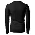 thumbnail image 3 of H2H Mens Casual Slim Fit Long Sleeve V-neck T-Shirts Of Various Colors BLACK US 2XL/Asia 3XL (KMTTL0374), 3 of 6