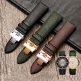 thumbnail image 2 of Correa de piel con diseño de lagarto para hombre y mujer, compatible con pulseras Armani AR1674, AR0382, AR1722, AR1876 y AR1681, de 22 mm y 14 mm, color negro y verde, 2 of 5