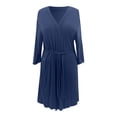 thumbnail image 4 of Lixiuxyad Soft And Cozy Kimono Robe Bathrobe For Spa And Wear At Home,Blue, 4 of 4