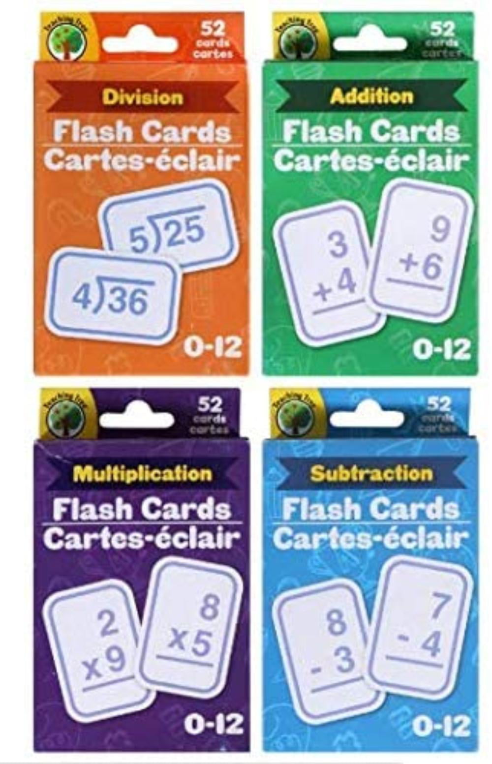 Addition Subtraction Multiplication Division Math Flash Cards Pack 