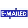 thumbnail image 1 of Printtoo E-Mailed Self Inking Rubber Stamp Pre-Inked Office Stamp- Home Office Business Stationery, 47 x 20 mm Blue, 1 of 7