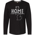 thumbnail image 3 of Inktastic It's Home- State  of Michigan Outline Distressed Text Long Sleeve T-Shirt, 3 of 5