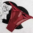 thumbnail image 2 of Xucatan Mesh Floral Embroidered Low Waist Panties for Women, Sheer Stretchy Ladies Underwear, Breathable Hip Lifting Elastic Thongs, See Through Feminine Briefs, Casual Daily Pantie Gift, 2 of 3
