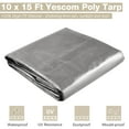 thumbnail image 2 of Yescom 10x15FT 10-Mil Plastic Tarp Waterproof Heavy Duty Tarpaulin Reversible Reinforced Edges Furniture Cover Painting Camping, 2 of 10