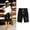 🔥 Black, variant on USSUMA Womens Printed Plus-Size Linen Shorts Loose Pattern High Waist Pull-On Elastic Waist Breathable Cotton-Linen Blend with Functional Pockets for Summer Lounge Travel Casual, Plus Size, Summer