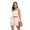 Beige, variant on EFINNY Women's Vest And Shorts 2Pcs Set Cotton And Linen Camisole Tank Top Shorts Suits
