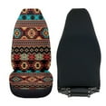 thumbnail image 4 of Uorisanigo Car Seat Covers Front Seats Only Set of 2, Soft Plush Ethnic Geometric Aztec Tribal Car Seat Cushions, Universal Auto Bucket Seats Covers Fit Trucks Vans SUVs Sedans, 4 of 7